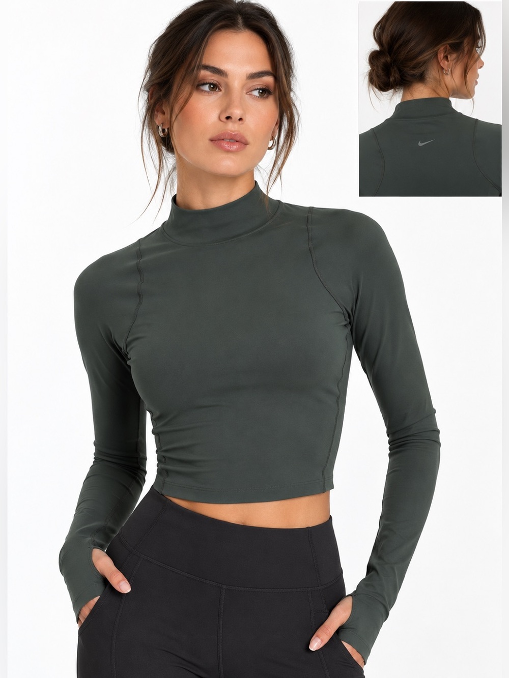 Nike Zenvy Dri-FIT Cropped Long Sleeve Top S Star Trek Screen Worn